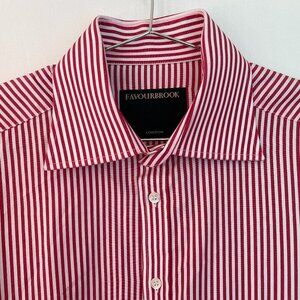 Favourbrook London Bengal Stripe Dress Shirt - Red/White - Men's